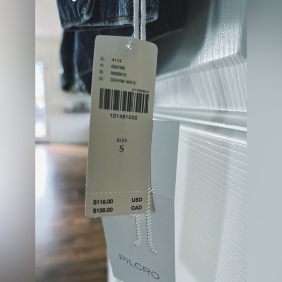 Pilcro Denim Oversized Boyfriend Jacket from Anthropologie size S - Picture 9 of 12